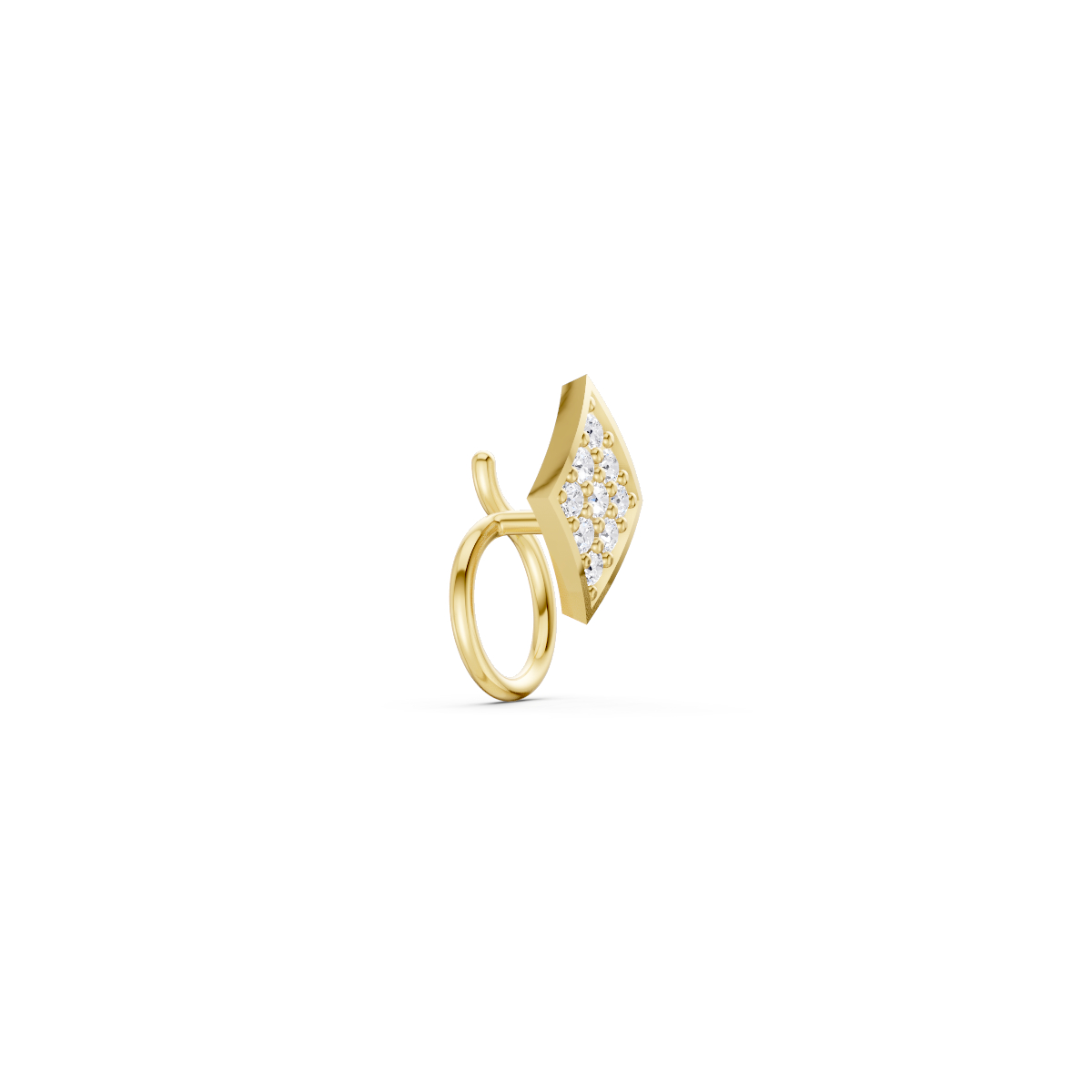 Diamond Geometric Nose Pin view 3